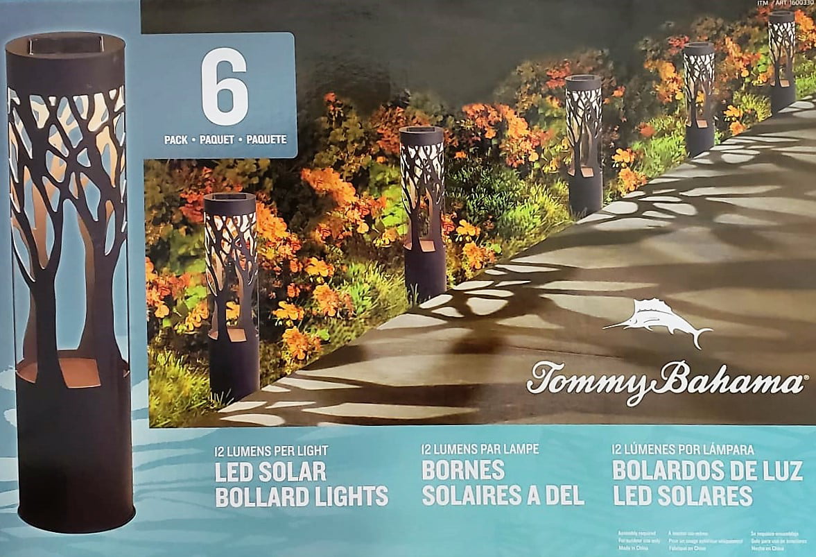 Tommy Bahama 6pk LED Solar Bollard Lights