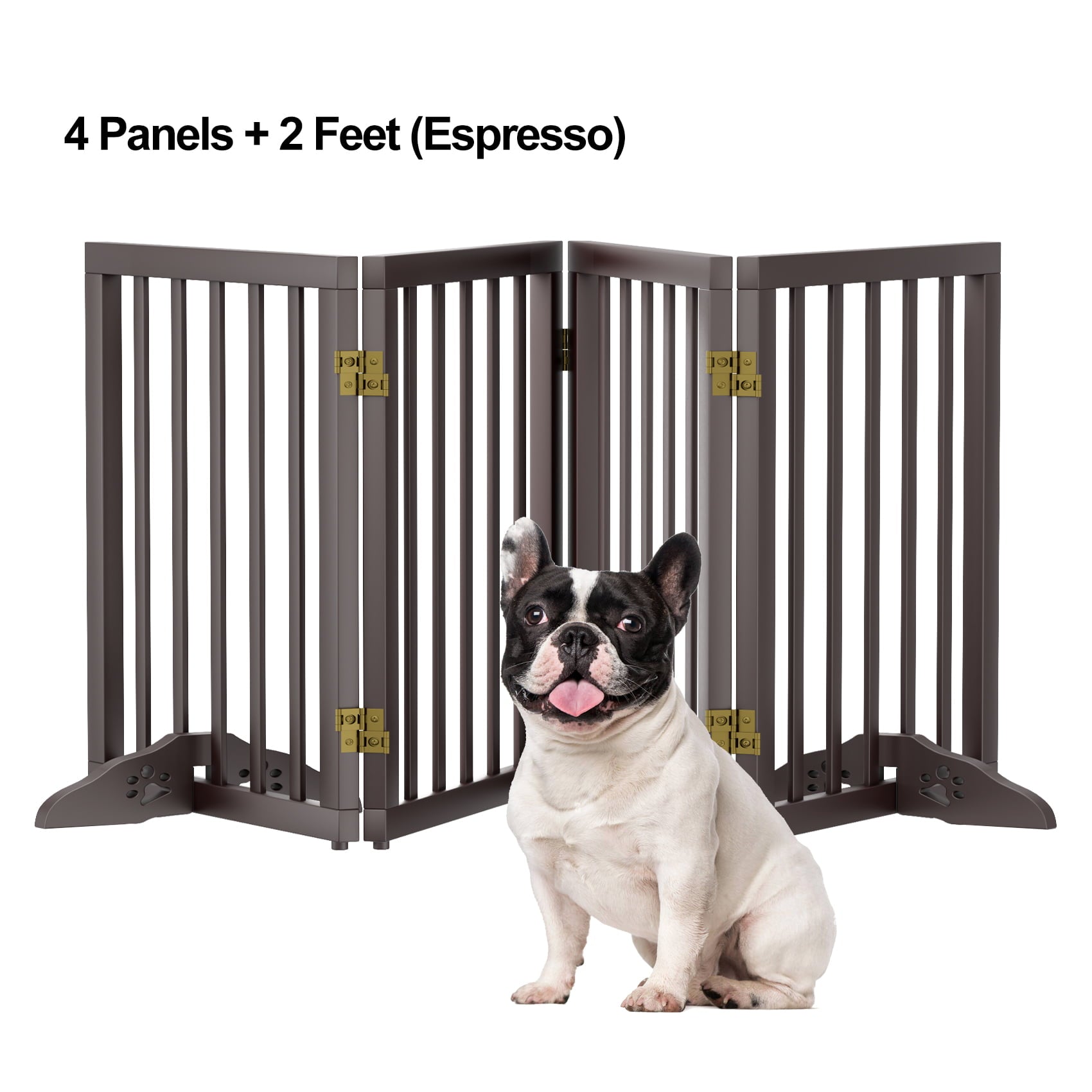 Semiocthome Foldable Wood Extra Wide Baby Gate for Baby，Pet Gates，24