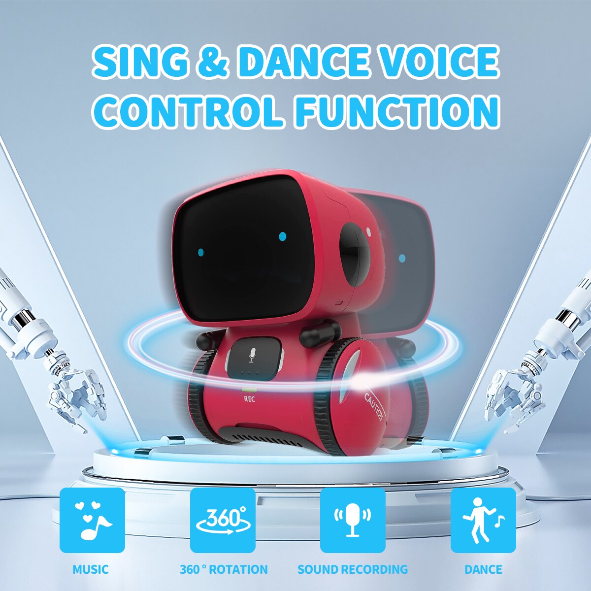 Smart Robot Friend for Kids， Touch Voice Controlled Robot that Walks Talk， AI Robot Toys for 4 5 6 7 8 9 10 Year Old Boys Girls