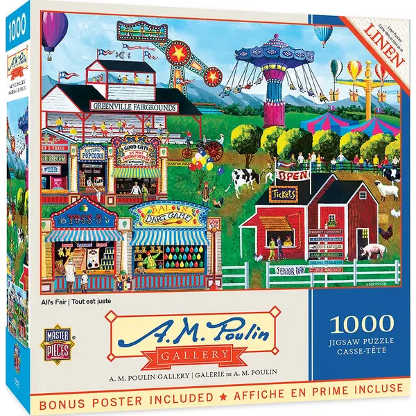 Masterpiece Puzzle 1000-Piece A. M. Poulin All's Fair Puzzle