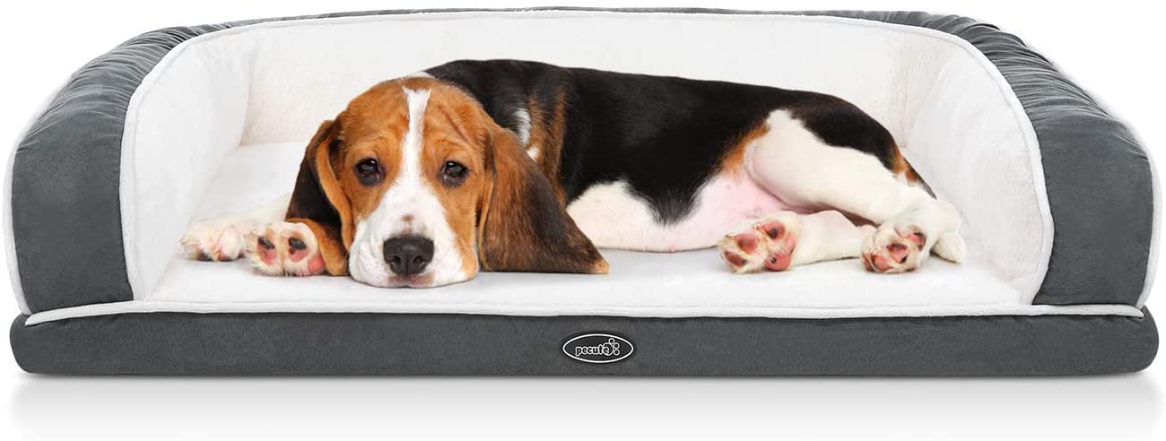 Pecute Dog Bed， Orthopedic Dog Bed， Large Pet Bed Couch Removable Cover