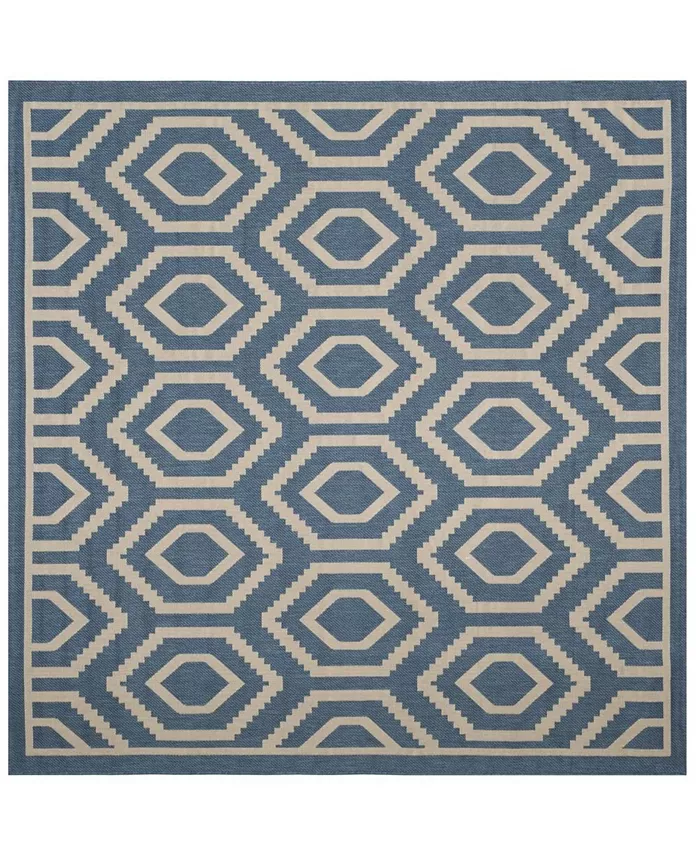 Safavieh Courtyard Blue and Beige 7'10