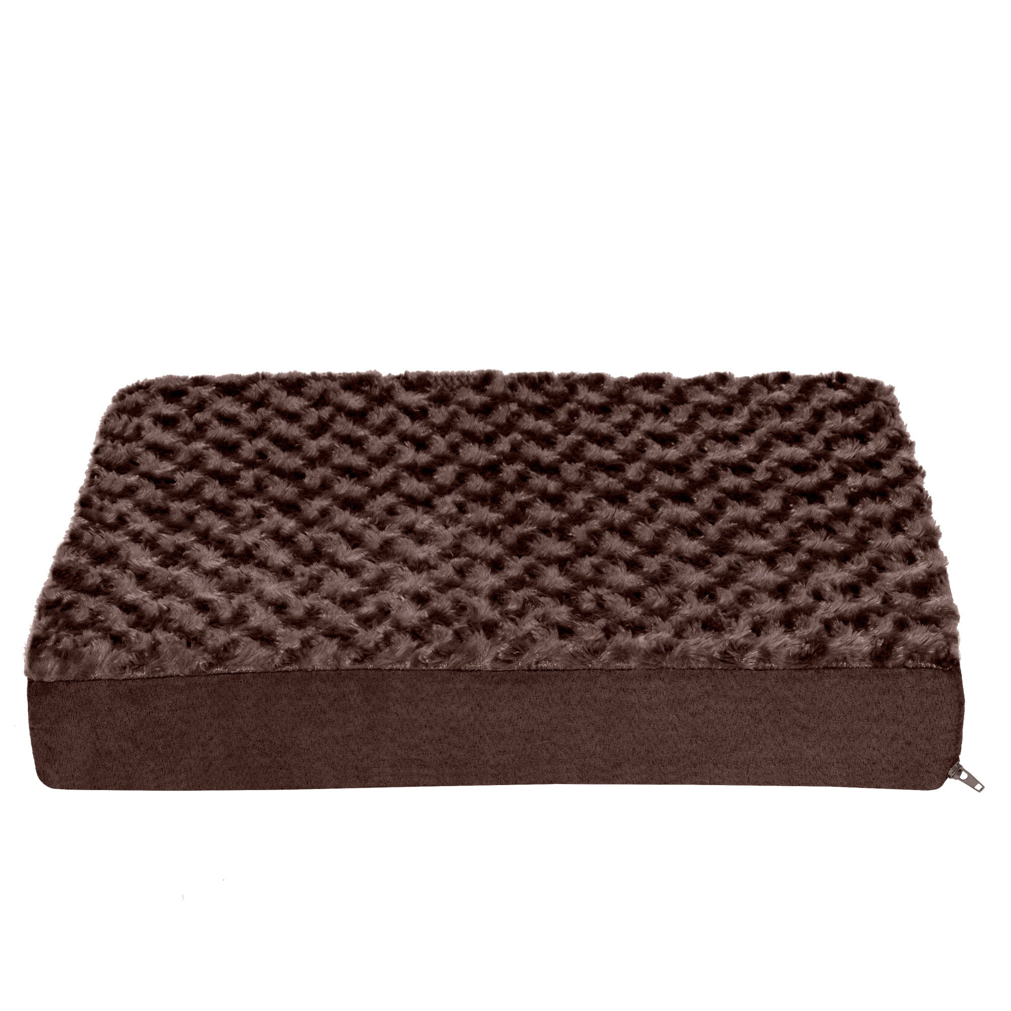 FurHaven Pet Products | Deluxe Cooling Gel Memory Foam Orthopedic Ultra Plush Mattress Pet Bed for Dogs and Cats， Chocolate， Small
