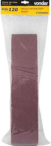 Cinta De Lixa 100 Mm X 915 Mm, G 120, Embalagem Com 5 Pe?as, Vonder.
