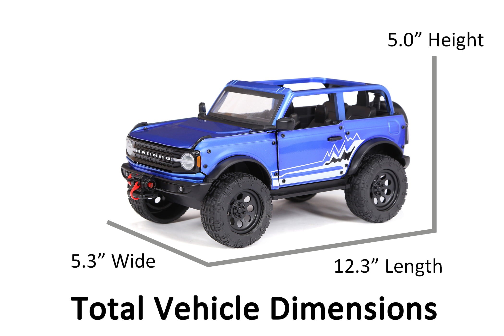 Adventure Force Metal Vehicle Deluxe Play Set Bronco Truck， ATV， Bike， Child Ages 3 and up