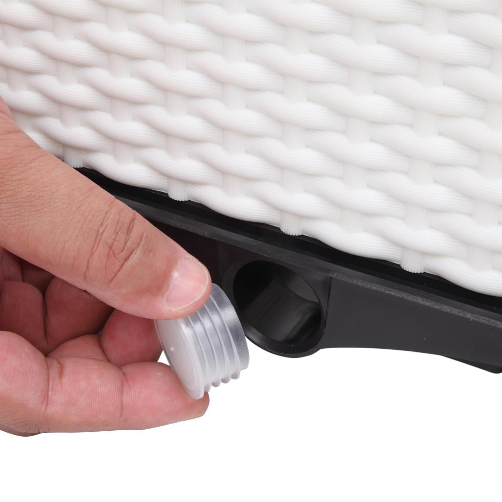 Zimtown Plastic Raised Garden Bed 2PCS Elevated Planter Box White