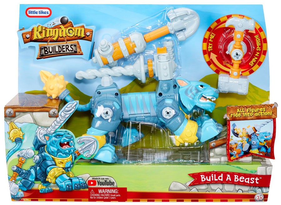 Little Tikes Kingdom Builders Build a Beast Action Figure， Transforms into 4 Tools- For Kids Boys Girls Ages 3 4 5+