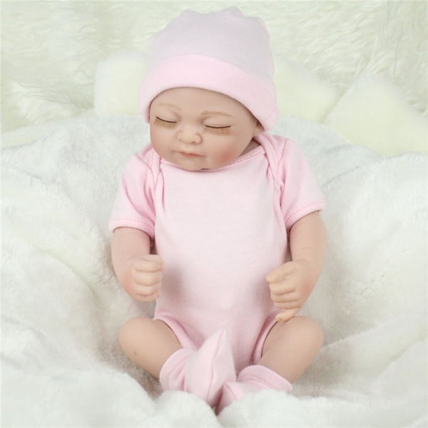 Fullbody Silicone Reborn Sleeping Baby Doll Lifelike Newborn Girl Toddler Infant for Expectant Mothers Nurses