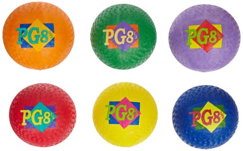 Sportime Playground Rubber Balls， Assorted Colors， Set of 6