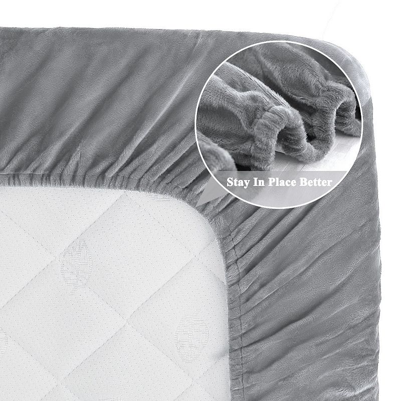 Crystal Velvet Waterproof Sheet Bed Cover with Five-sides TPU Membrane Layer King 80 x 78(L*W)