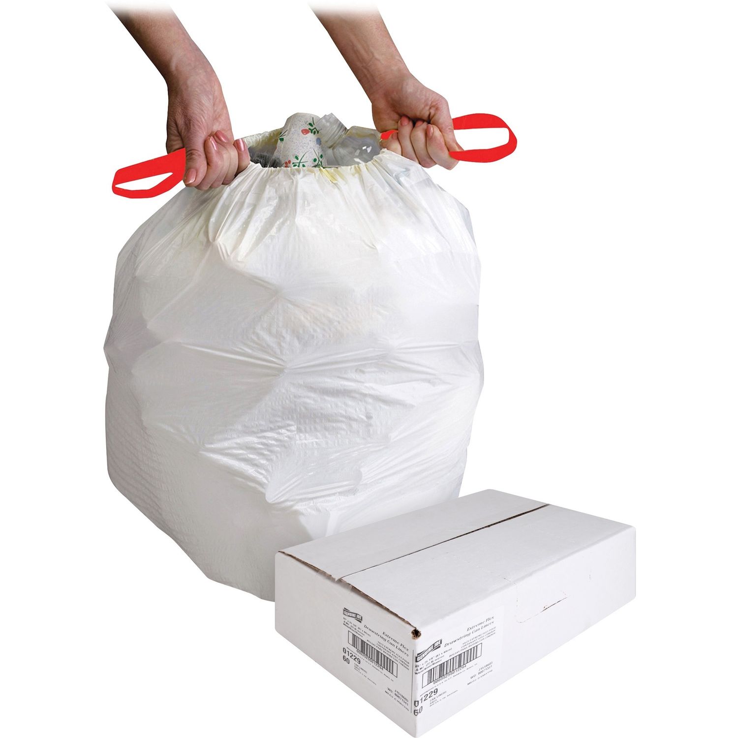 Flexible Drawstring Trash Can Liners by Genuine Joe GJO01229