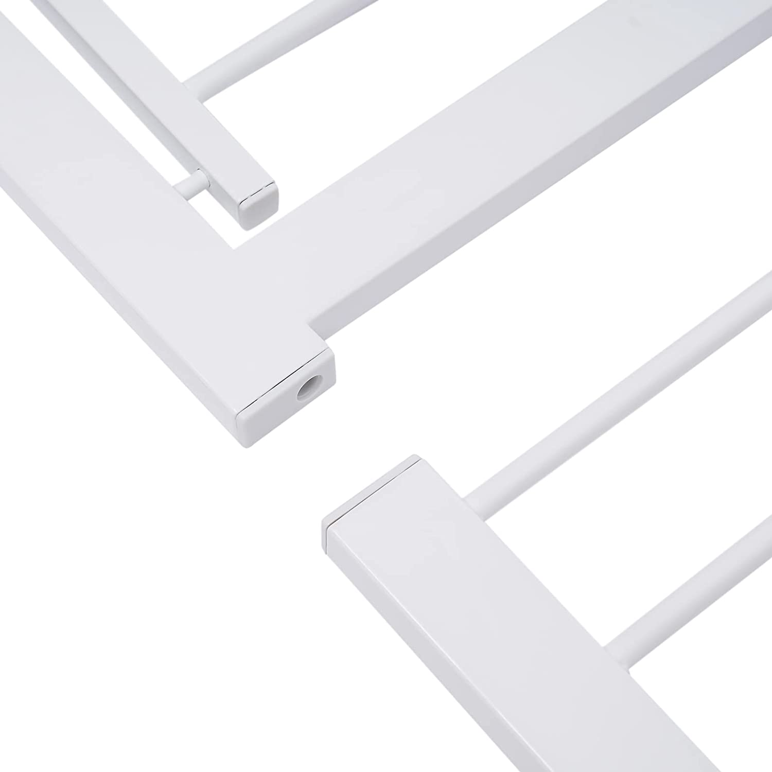 CNCEST Double Locking Pet Gate Chlid Extra Wide Safety Stair Gate Entryways Gates White