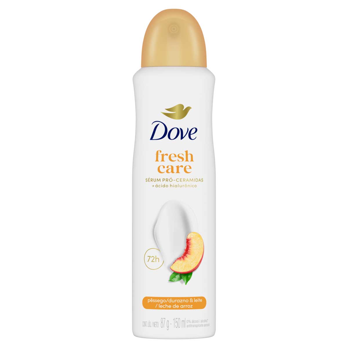 Antitranspirante Aerossol Pessego E Leite de Arroz Dove Fresh Care 150ml
