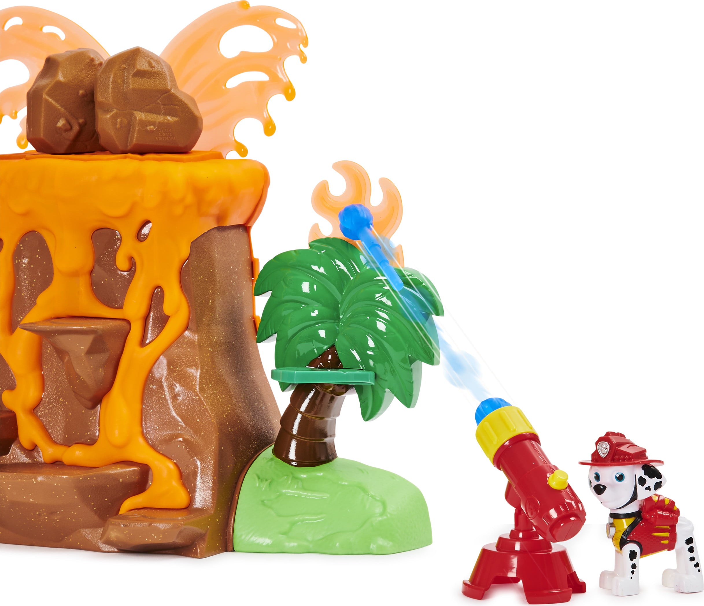 PAW Patrol， Dino Rescue Volcano Playset with Zipline and 3 Exclusive Figures， Walmart Exclusive