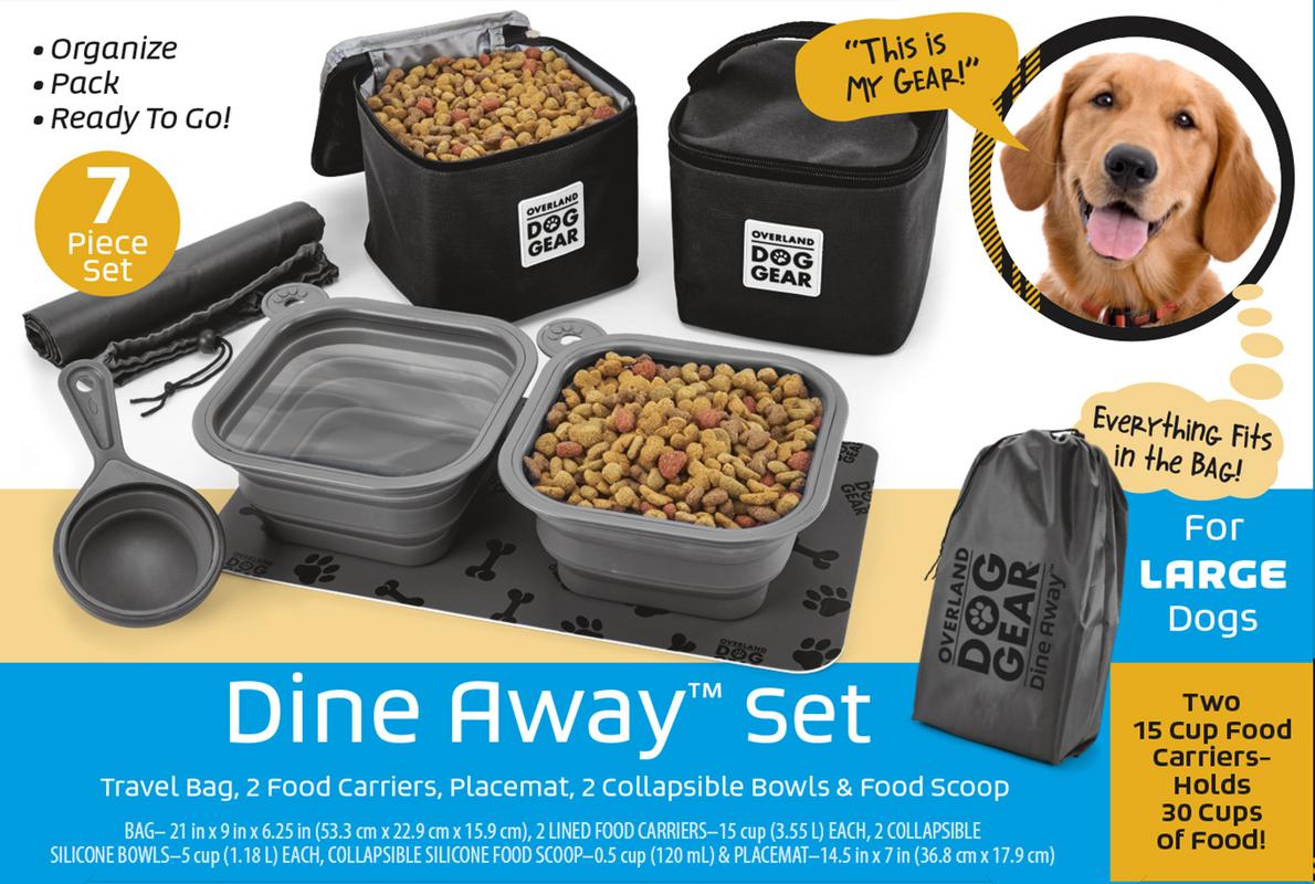Mobile Dog Gear Dine Away Bag， Medium/Large， Black