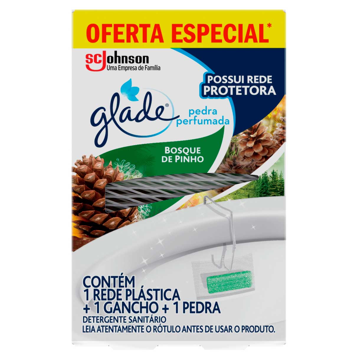 Desodorizador Sanitario Glade Pedra Bosque de Pinho 25g 25% Desconto