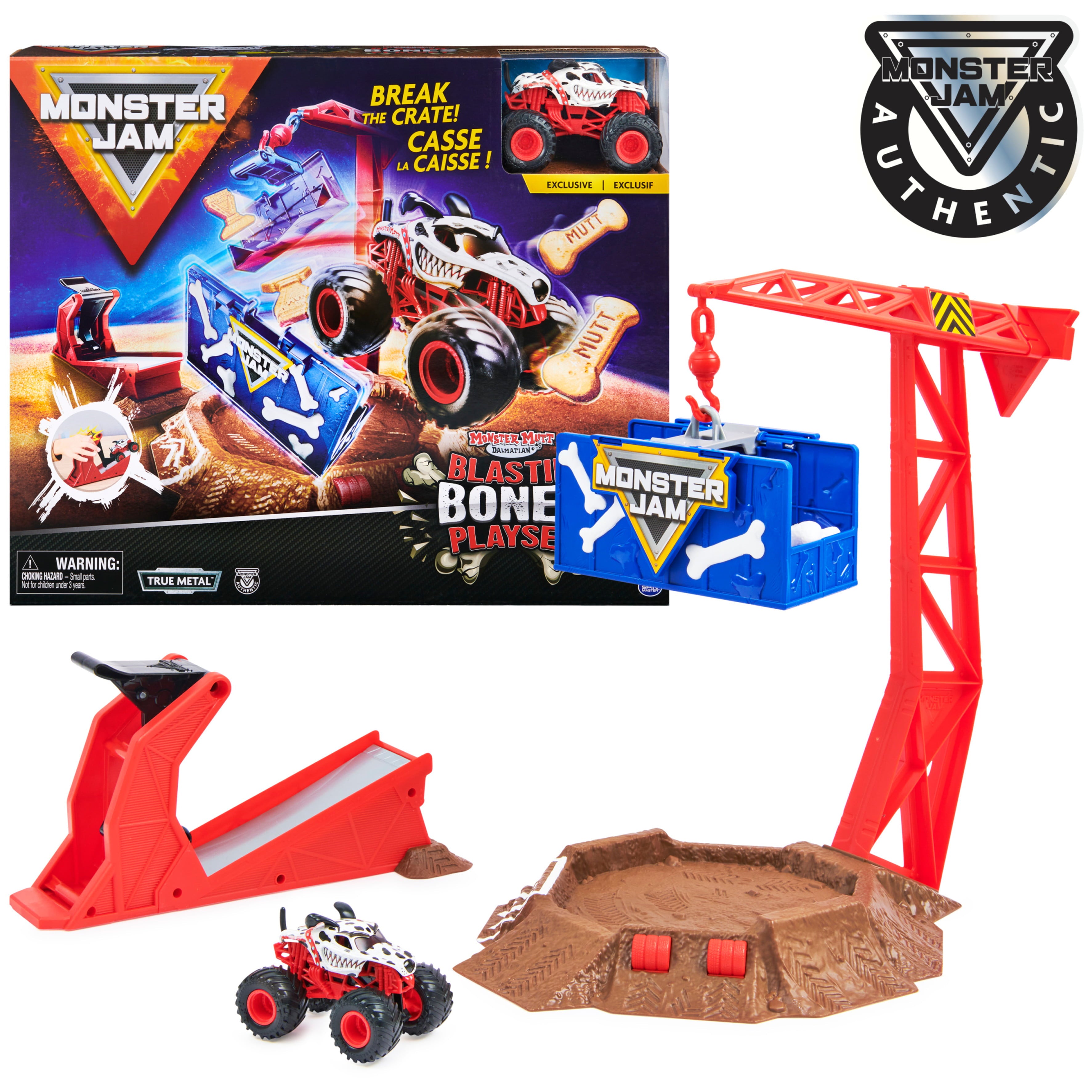 Monster Jam Blastin' Bones Playset w/ Exclusive Monster Mutt Dalmation