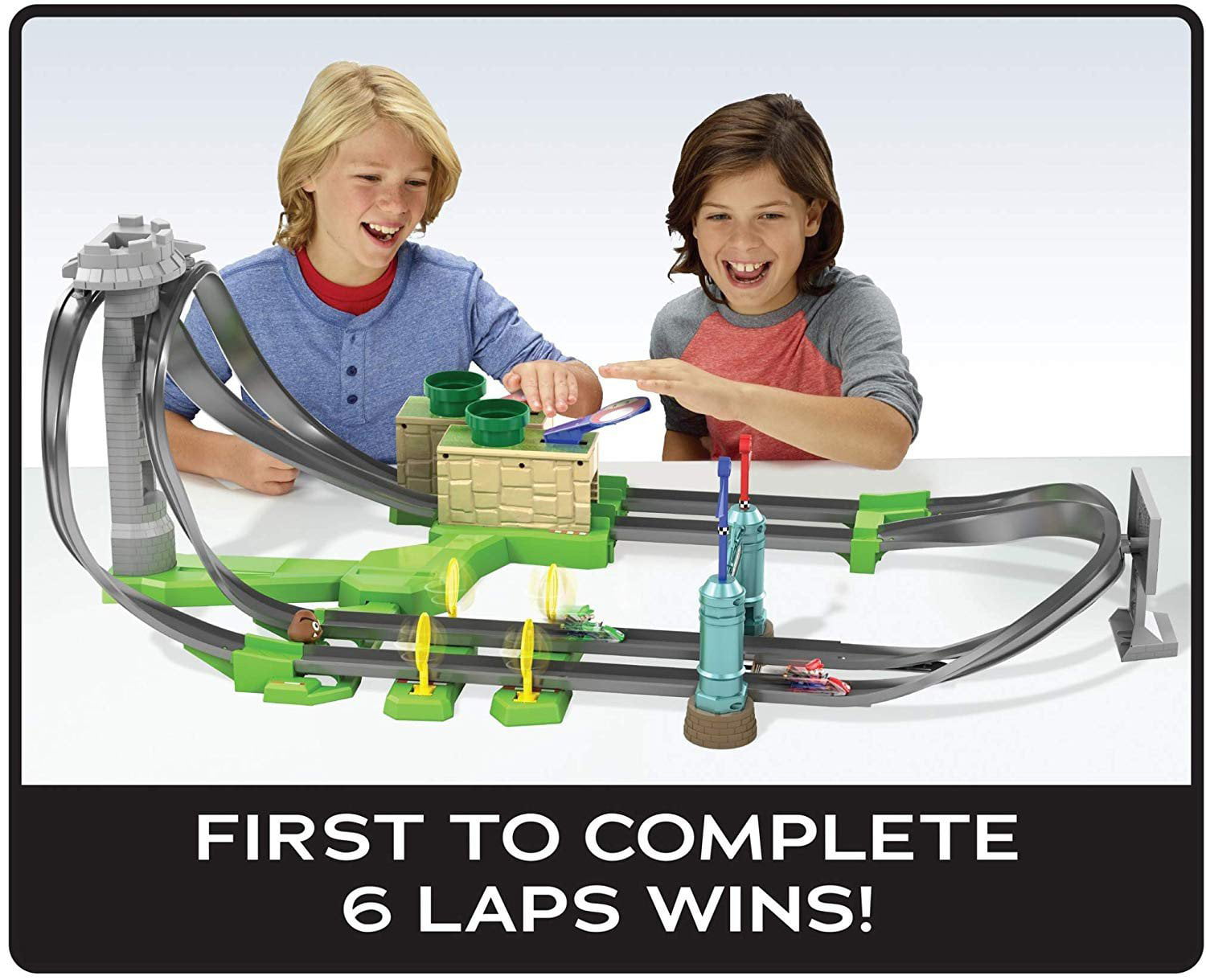 Hot Wheels Mario Kart Circuit Lite Track Set With 1:64 Scale Die-Cast Kart Vehicle