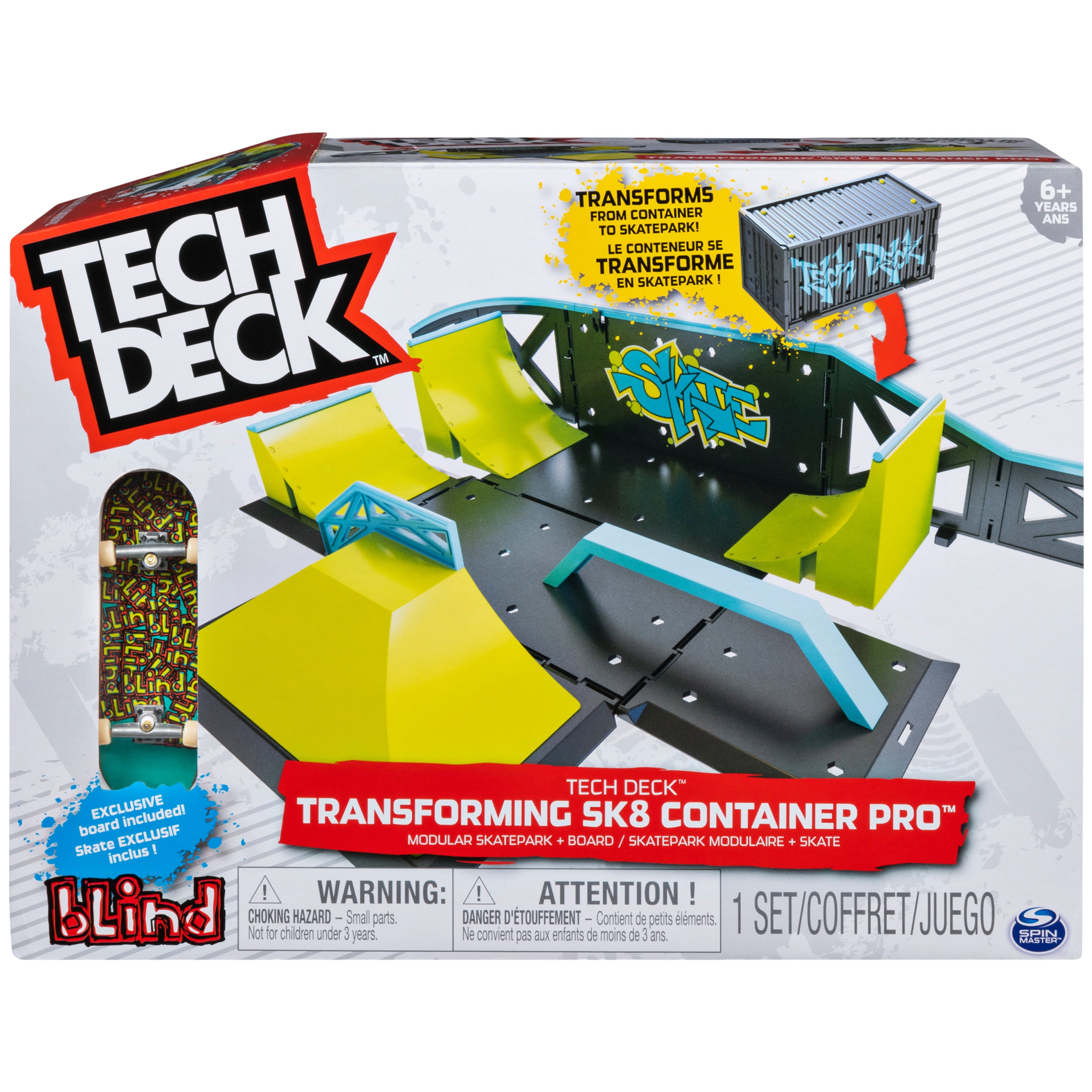 Tech Deck， Transforming SK8 Container Fingerboard Modular Skate Park