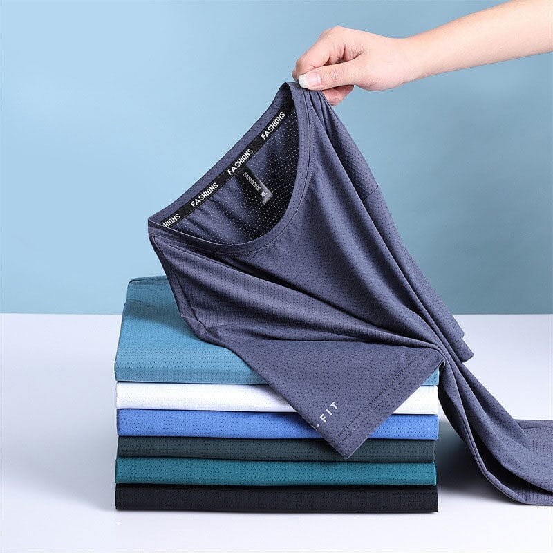 Ice Silk Round Neck T-Shirt