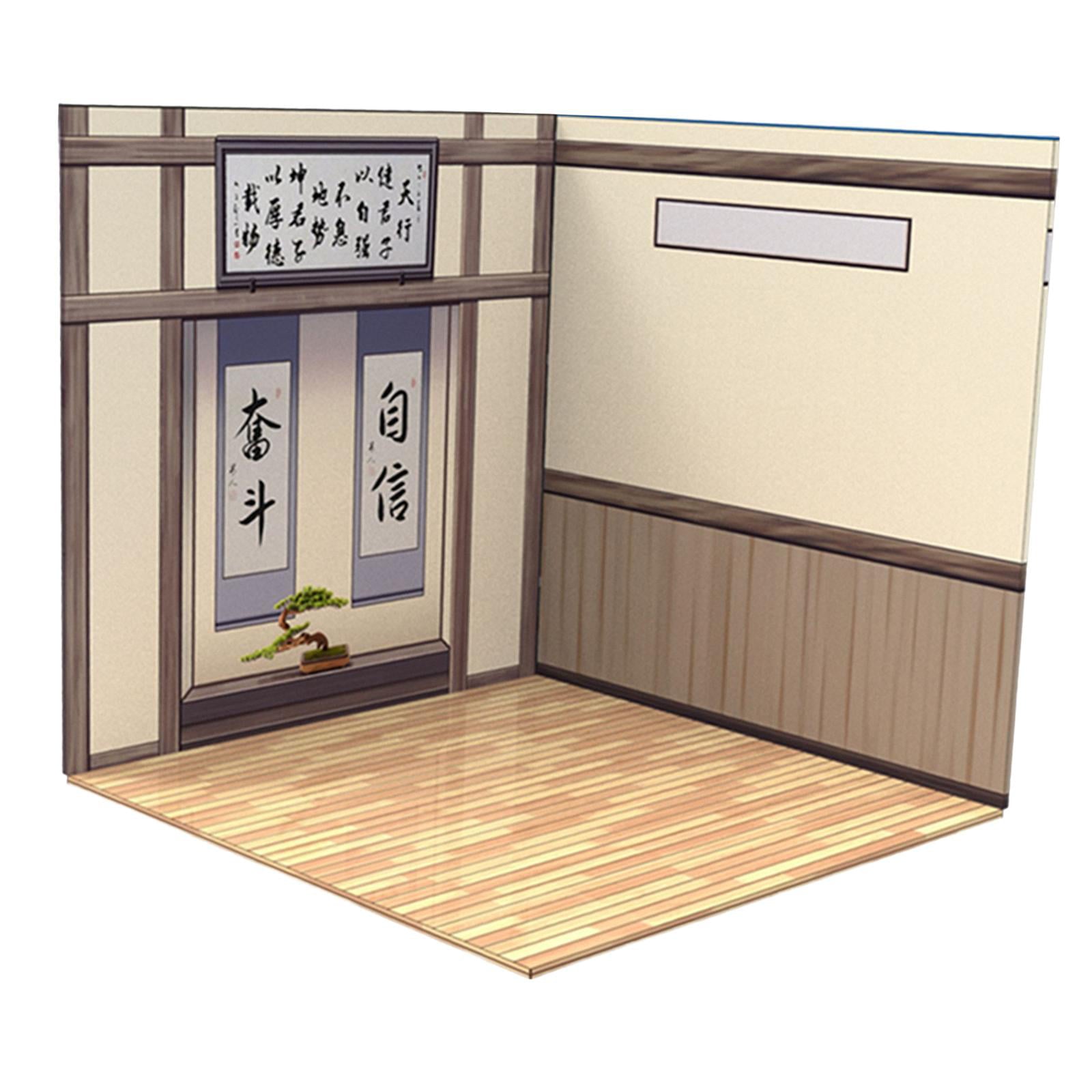 1:12 Backdrop Scene Layout Display Background Vehicle Model Showcase ama Organizer for Action Figures Diecast Car Dolls Study Room