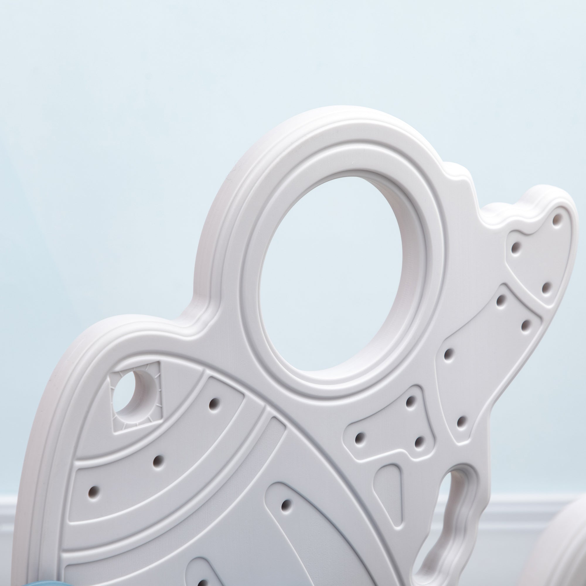 Qaba Kids Indoor Slide for Toddlers Ages 1.5-3， Small Toddler Slide， Space Toy Playset for Girls and Boys， Blue