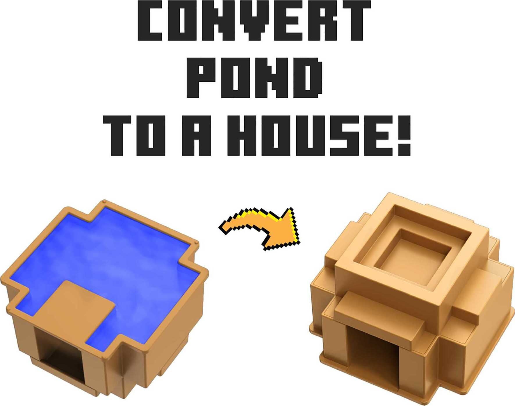 Minecraft Transforming Oasis Playset With Mini Figures Plus Accessories and Slime