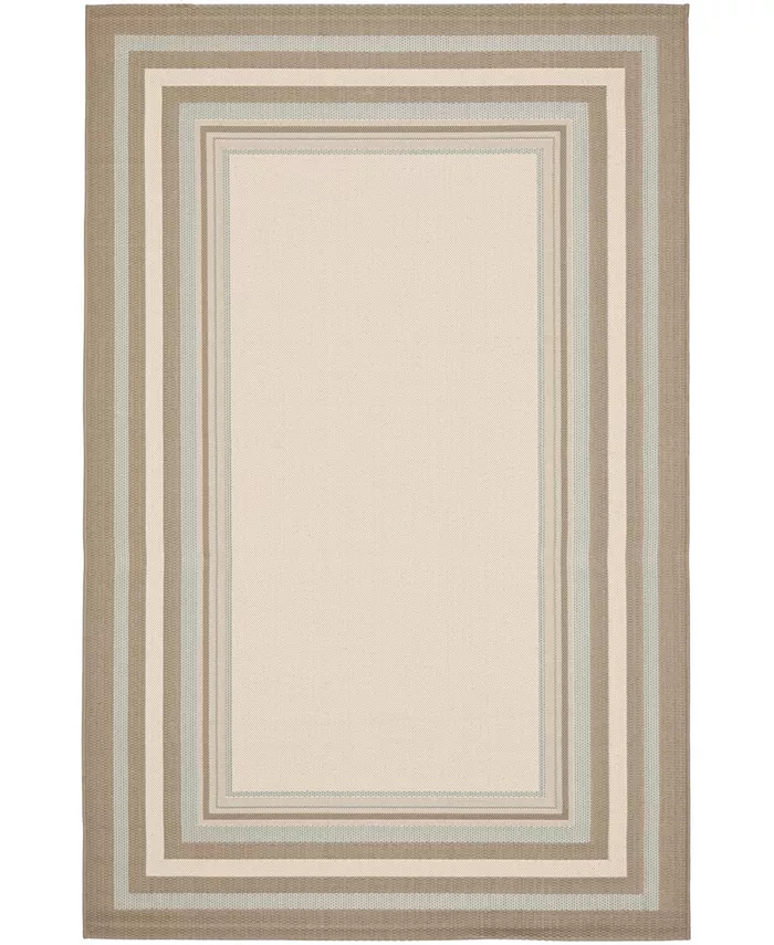 Safavieh Courtyard Beige and Blue 5'3