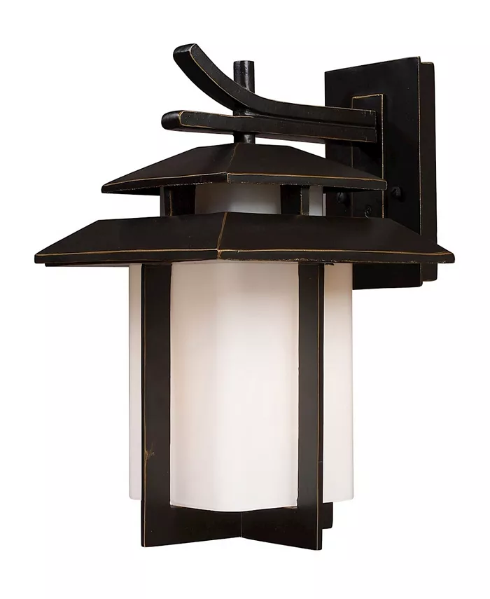 Macy's Kanso 1-Light Outdoor Sconce in Hazlenut Bronze