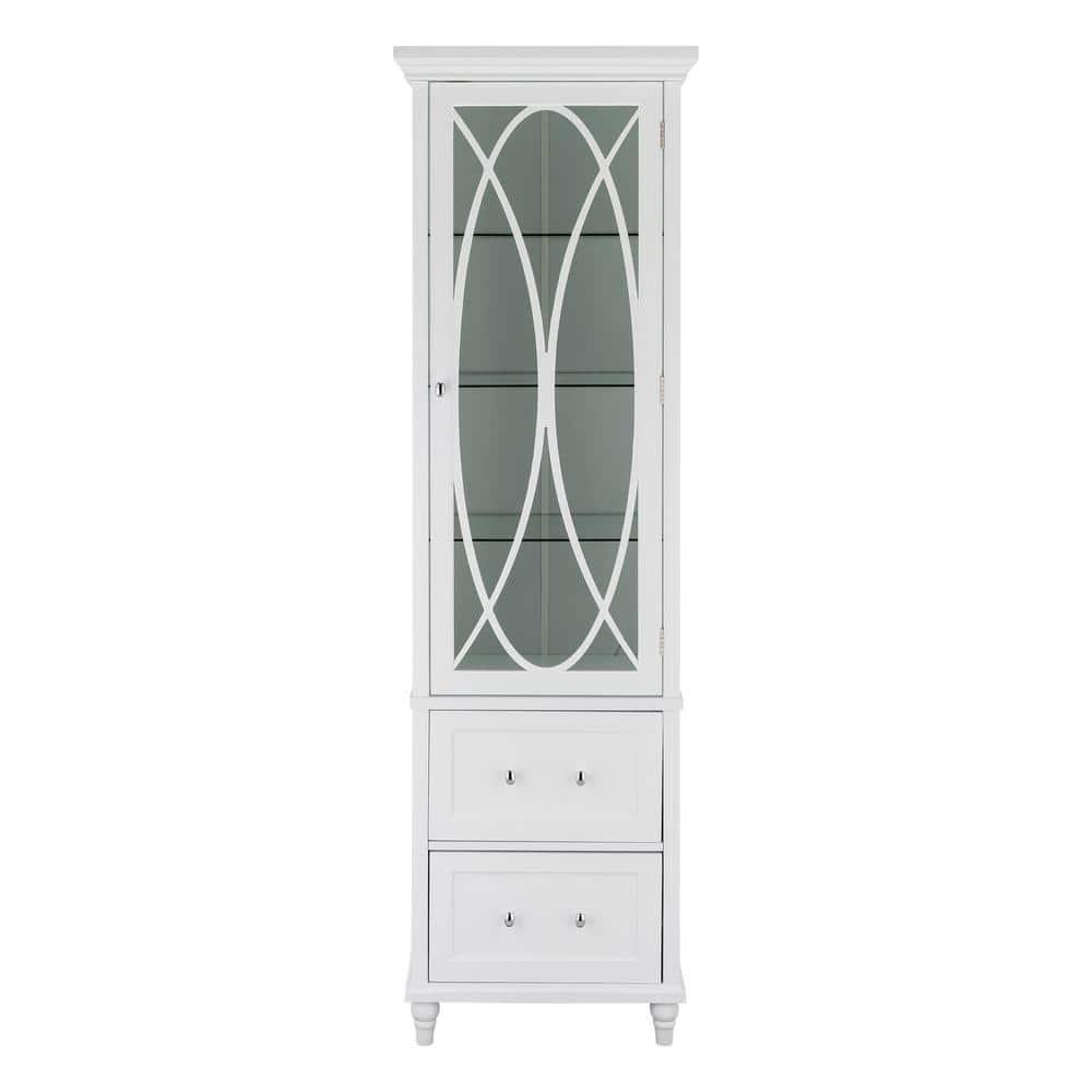 Teamson Home Florence 60 in H Linen Tower in White