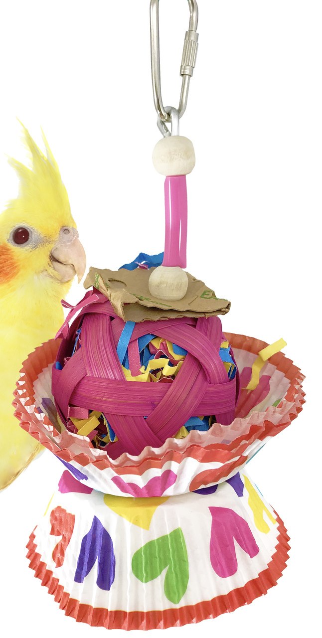 1080h Heart Cane Cake Bird Toy