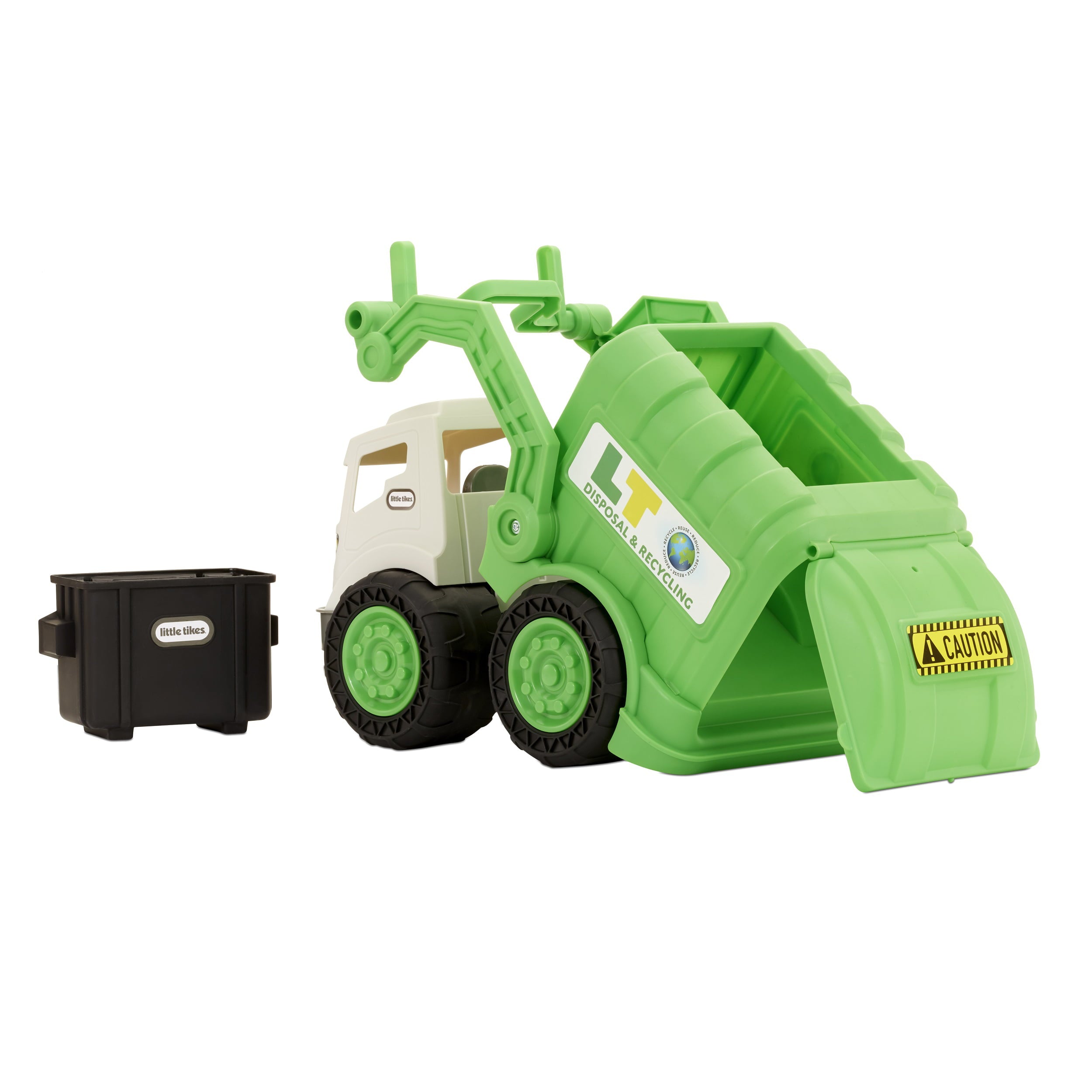 Little Tikes Dirt Diggers Garbage Truck， Play Vehicle with Removable Bin， Indoor and Outdoor Pretend Play， Green - Toy For Kids and Toddlers， Boys and Girls Ages 2 3 4+ Year Old