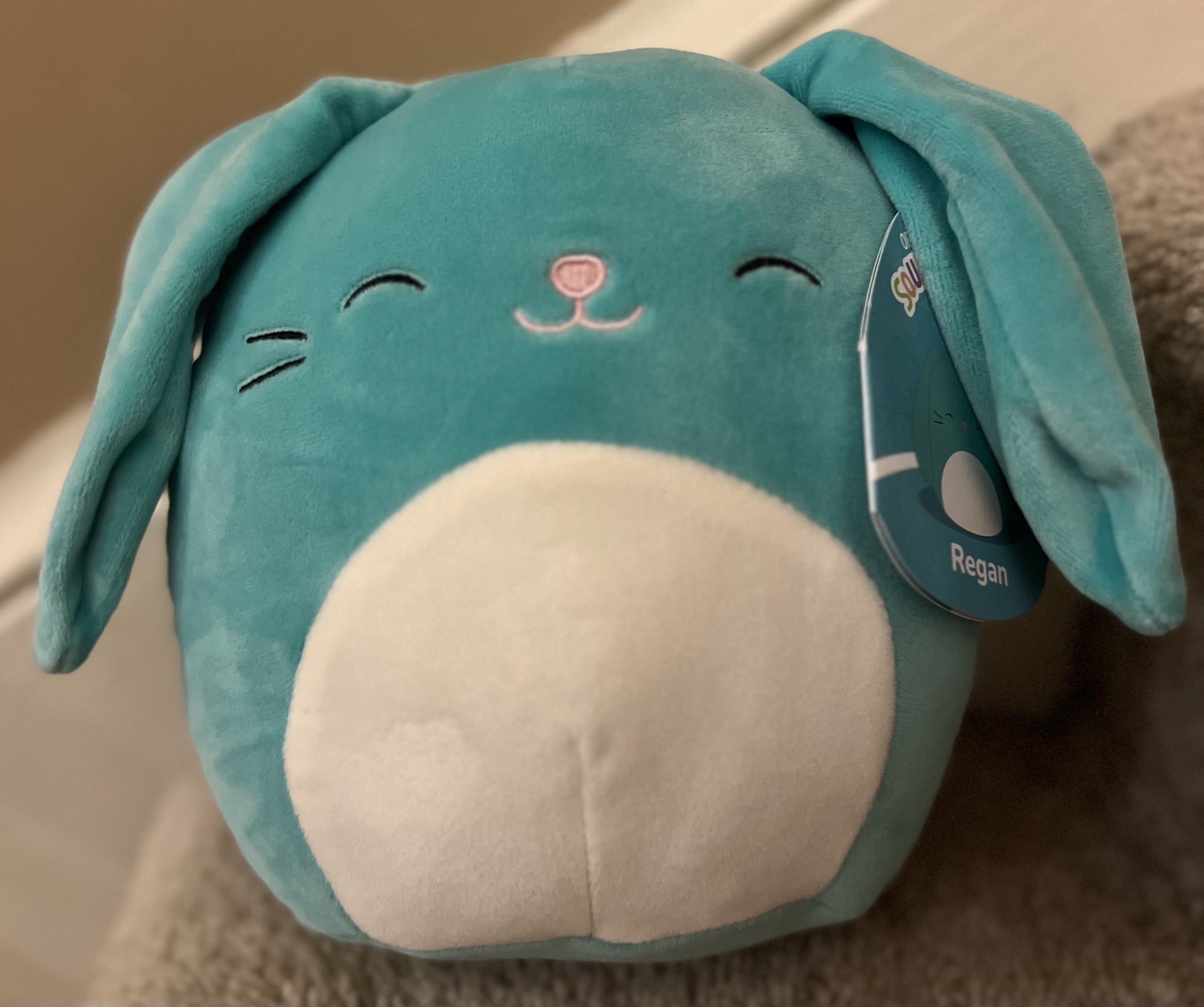 Squishmallow Official Kellytoy Plush 7.5 Inch Squishy Soft Plush Toy Animals (Regan the Blue Bunny)