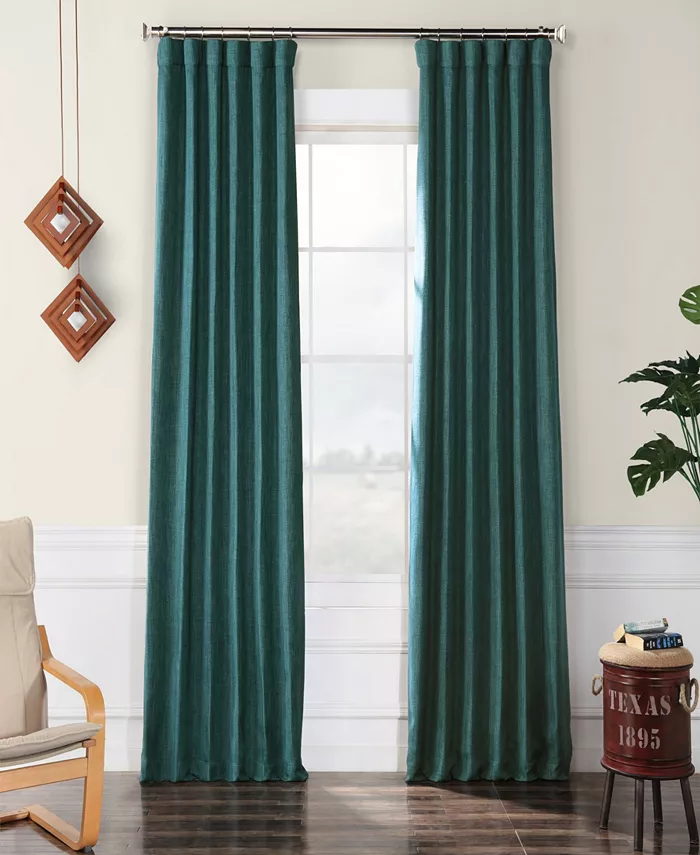 Exclusive Fabrics Furnishings Blackout Faux Linen Panel， 50