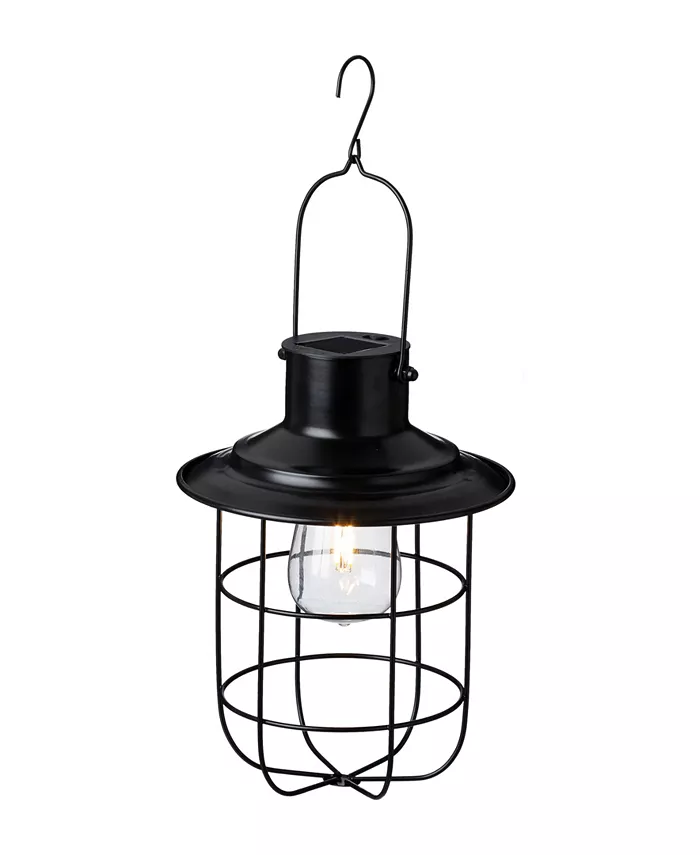 Glitzhome Wire Solar Powered Outdoor Hanging Lantern， 9.75