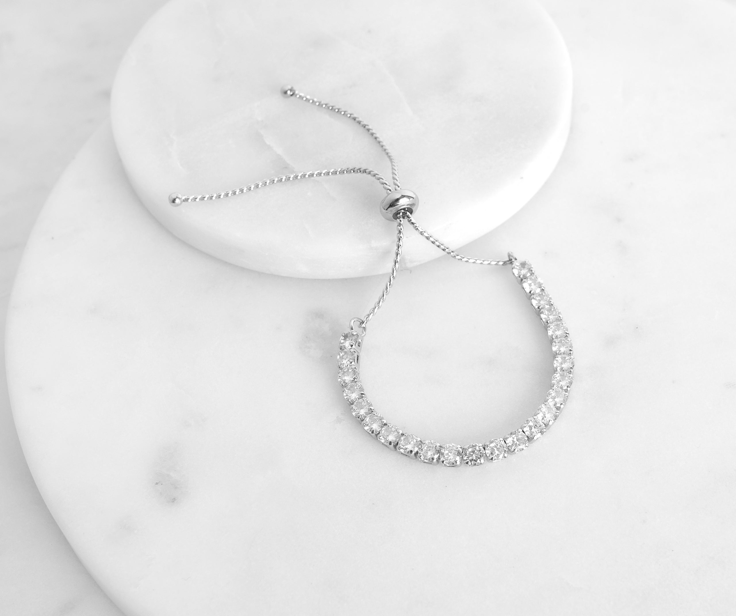 Cubic Zirconia Bolo Bracelet