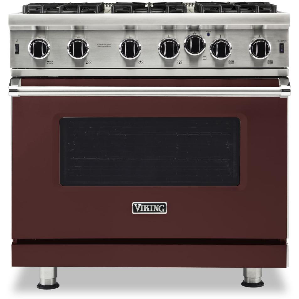 Viking 36-inch, 5.1 cu.ft. Freestanding Gas Range with Convection Technology VGIC5362-6BKA