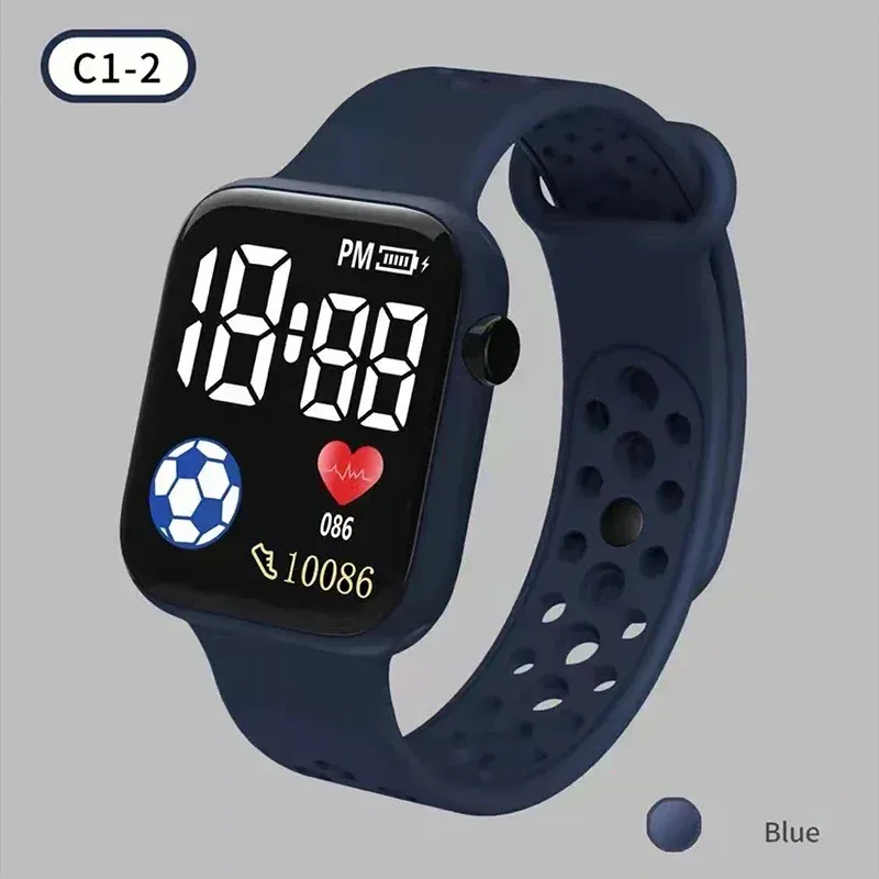 LIUYANGTIAN NEW LED Digital Watch For Kids Boys Girls Football Sports Watches Silicone Digital Watch Casual Childrens Electronic Wristwatch