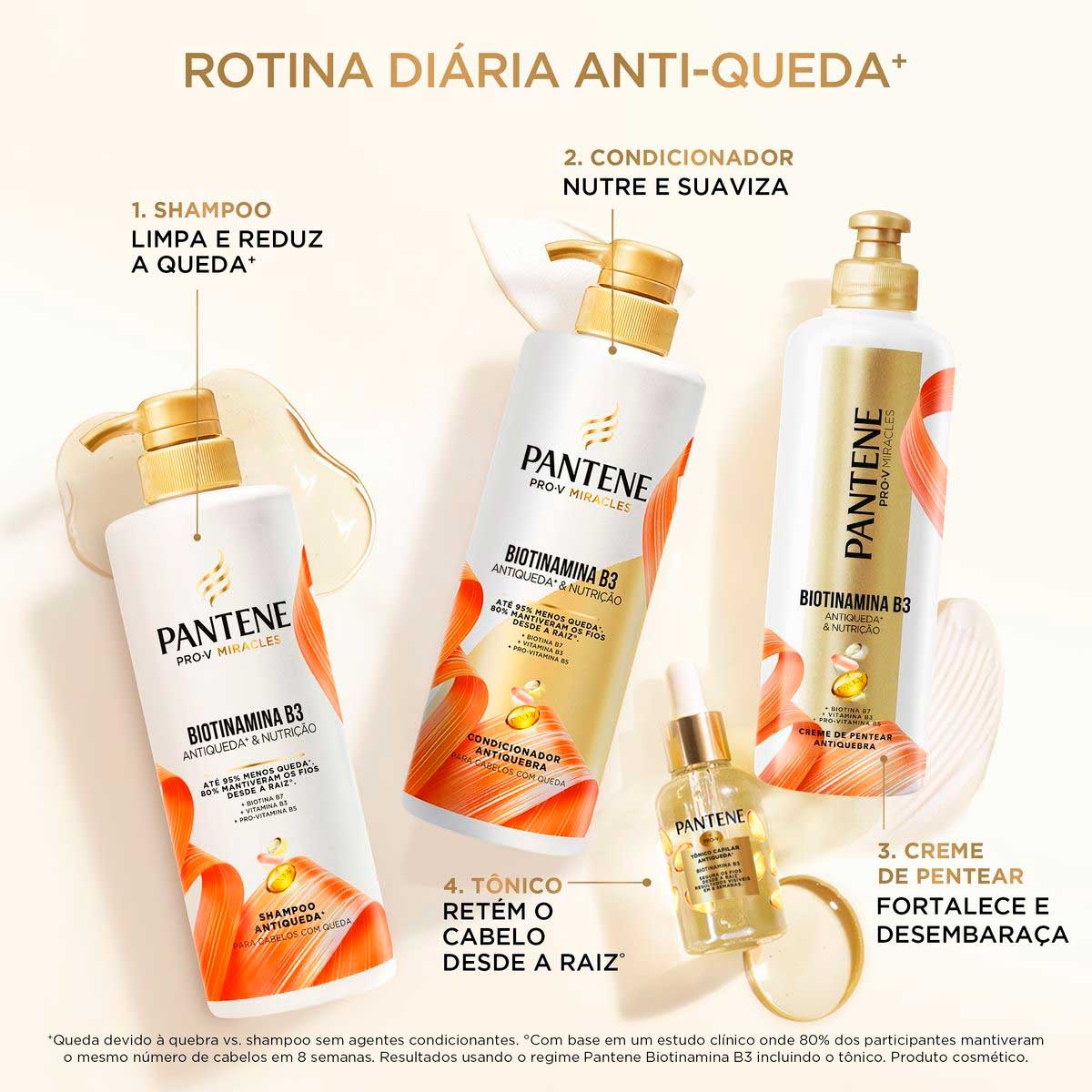 Kit Shampoo 300ml + Condicionador Antiquebra 150ml Pantene Biotinamina B3 Antiqueda & Nutricao