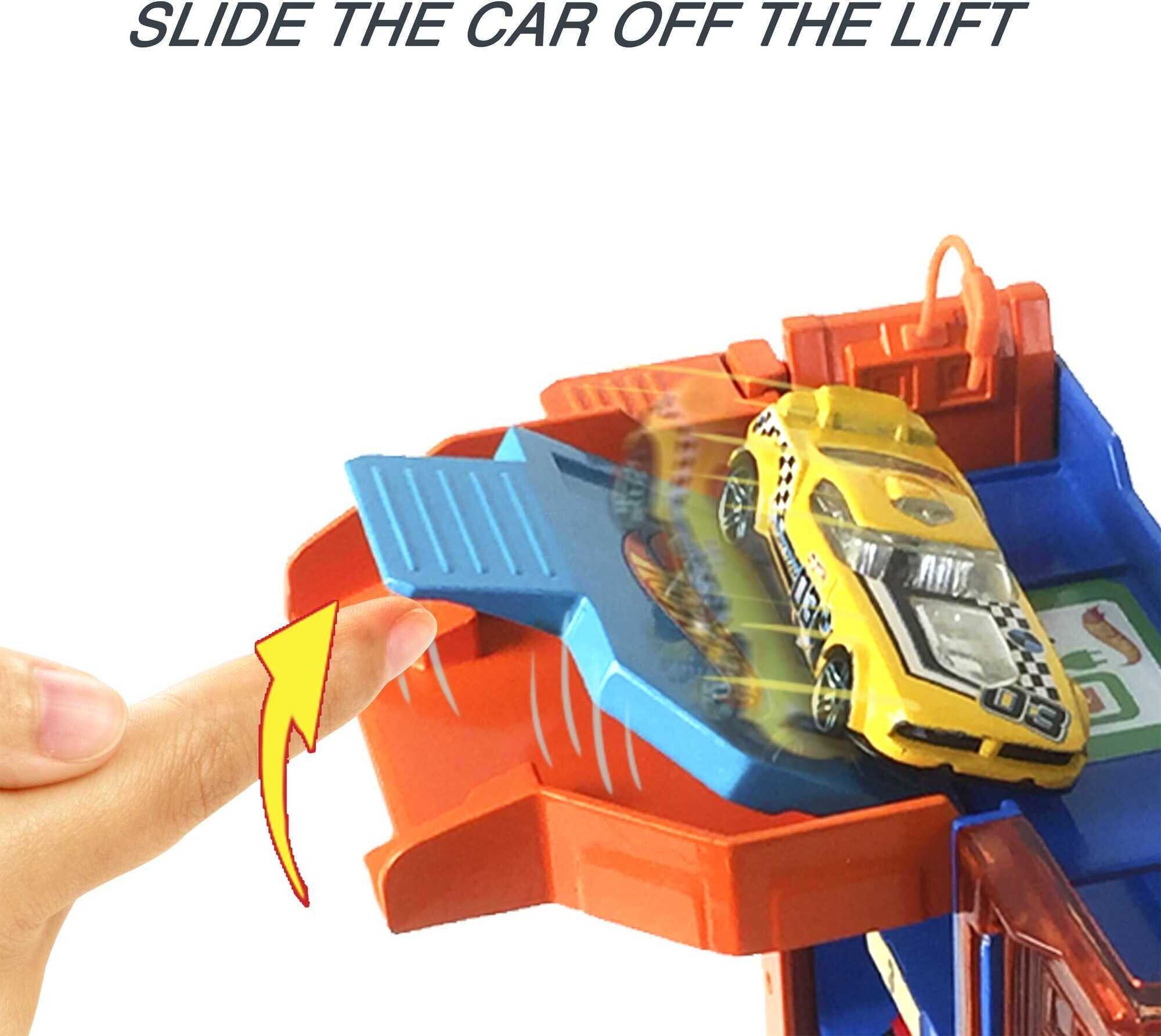 Hot Wheels City Downtown Car Park Playset， Gift for Kids Ages 4 to 8