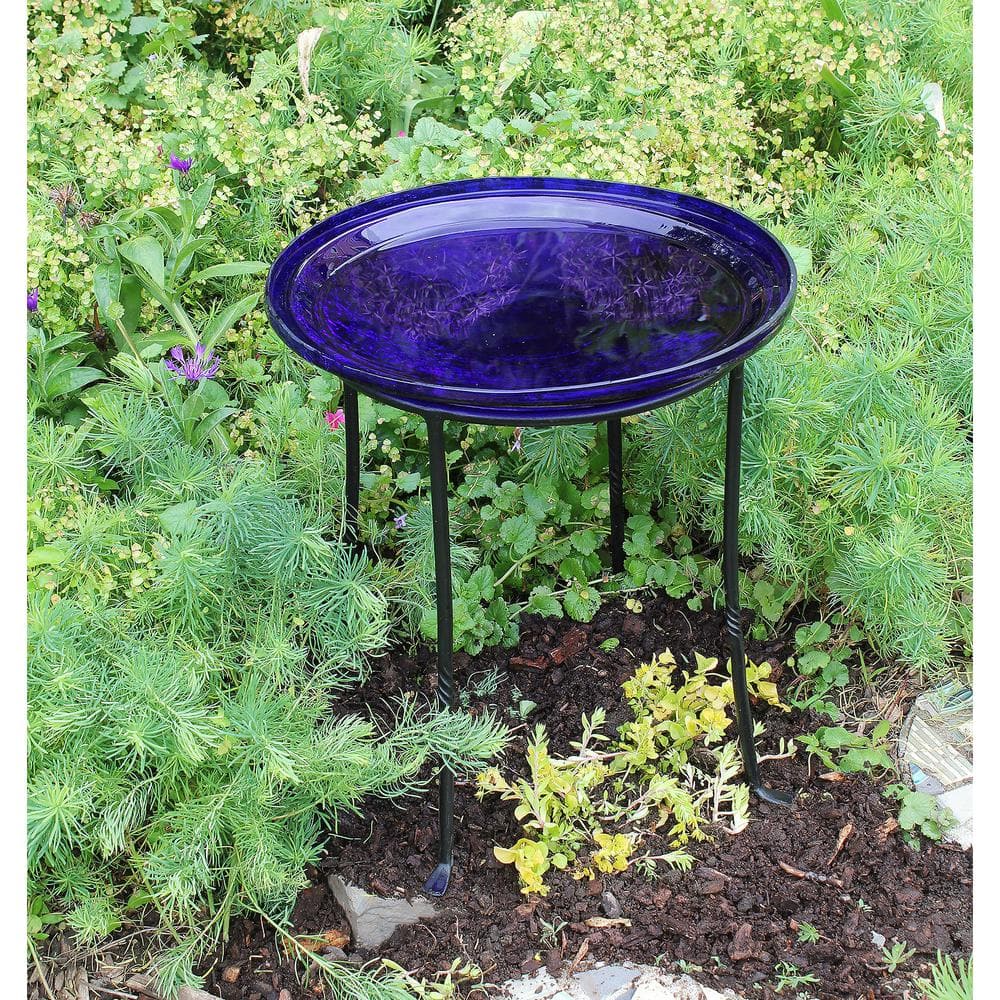 ACHLA DESIGNS 14 in. Tall Black Powder Coat Metal Small Indoor/Outdoor Patio Flowerpot Plant Stand FB-14