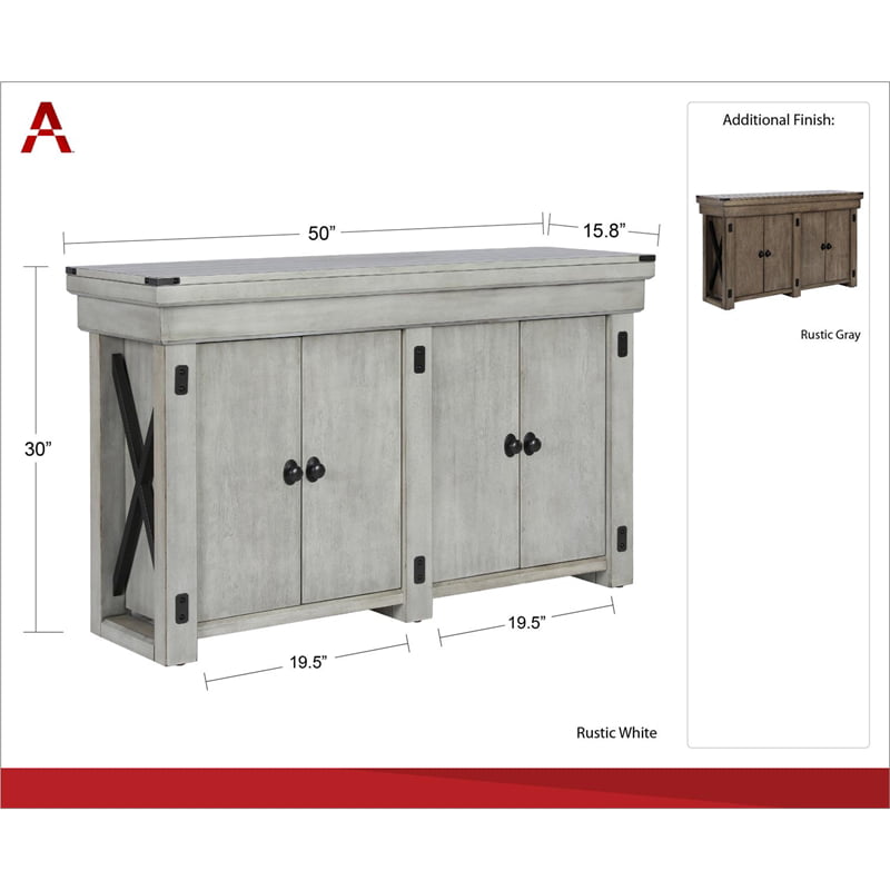 Bowery Hill 55 Gallon Aquarium Stand in Rustic White