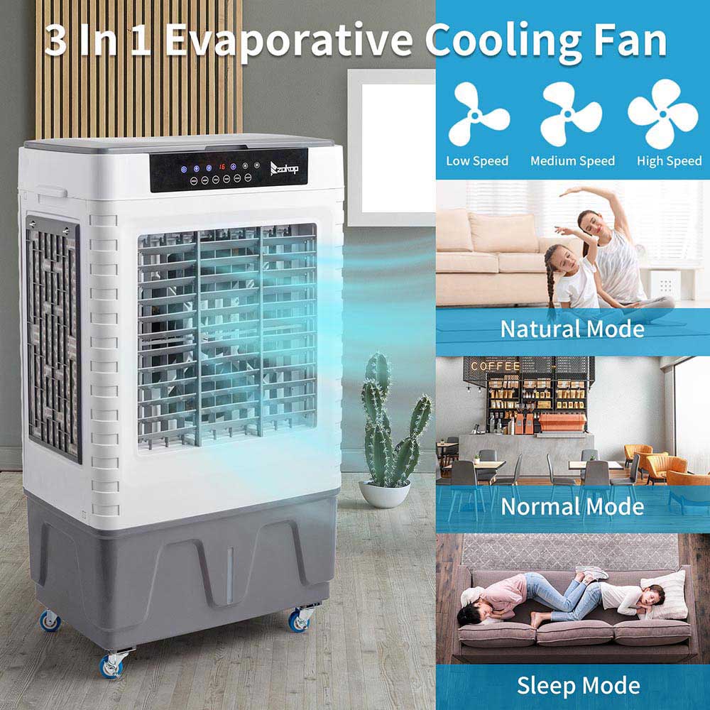 Yescom Portable Swamp Evaporative Cooler 200W 70L 4120 CFM