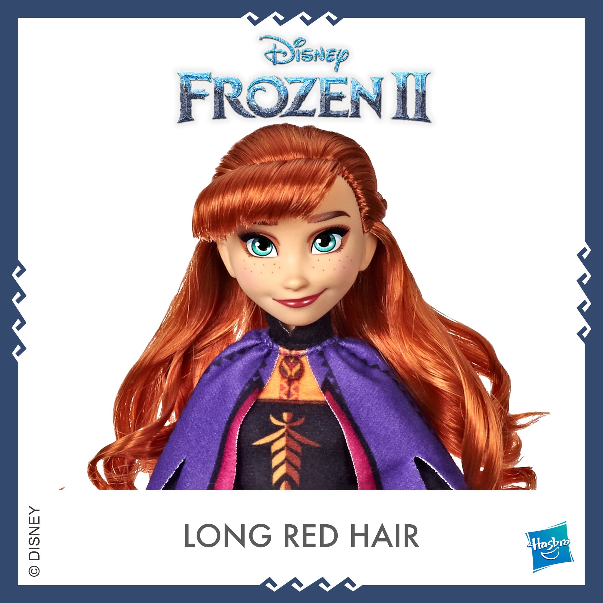 Disney Frozen 2 Anna Fashion Doll with Long Red Hair, Includes Movie Outfit