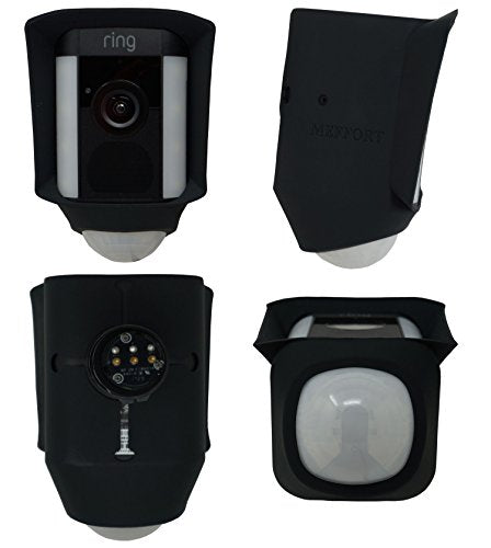 Silicone Skin Case Cover for Ring Floodlight Camera - Sun Glare， UV and Weather Protection Skins Cover - Black