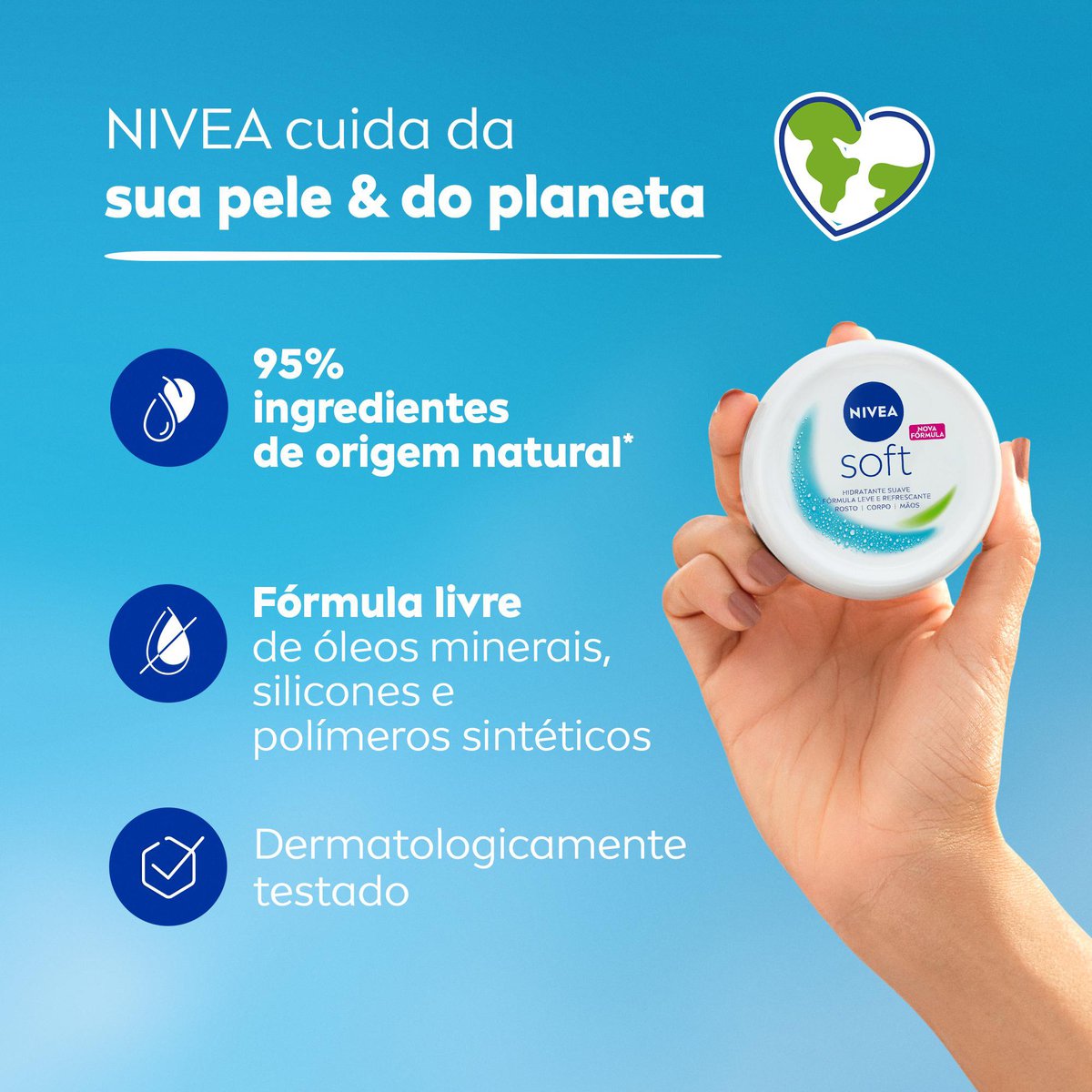 Creme Hidratante NIVEA Soft 97g