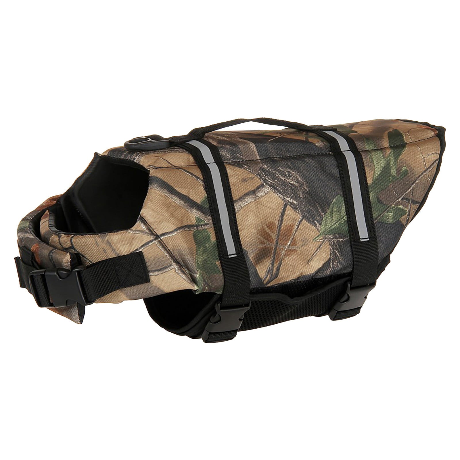 STEADY Dog Life Jacket With High Buoyancy And Durable Rescue Handle For Small To Medium Large Dogs - Army Green