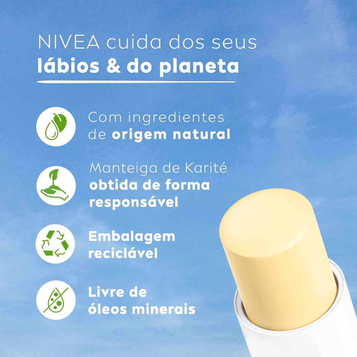 Protetor Solar Hidratante Labial Sun Protect FPS 30 NIVEA 4,8 g