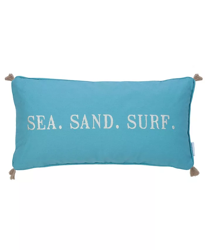 Levtex Maui Sea Sand Surf Tassel Trim Decorative Pillow， 12