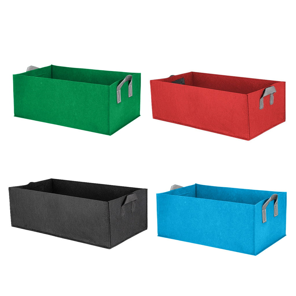 Lovehome Fabric Raised Garden Bed Rectangle Breathable Planting Container Growth Bag